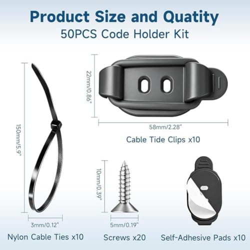 Adhesive cord guides for bedside and home office cable control needs - view 5