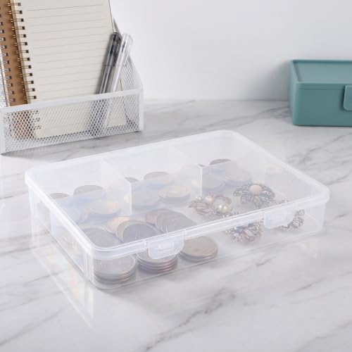 Medal Organizer Box, Plastic Display Case with Dividers for Coins - view 5