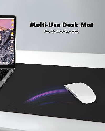 Double-Sided Desk Pad, 31.5"x15.7"Leather Desk Mat, Eco Cork Desk Pad Protector,Large Mouse Pad,Waterproof Desk Blotter for Office/Home(Black) - view 6