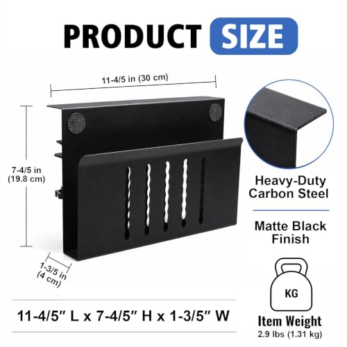 Desk Side Storage Laptop Holder No Drill Clamp On Organizer - view 4