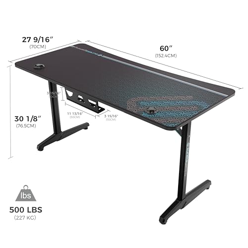 Gaming Desk, 60 Inch Computer Desk with Full Mouse Pad - view 3