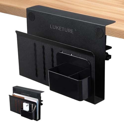 Desk Side Storage Laptop Holder No Drill Clamp On Organizer