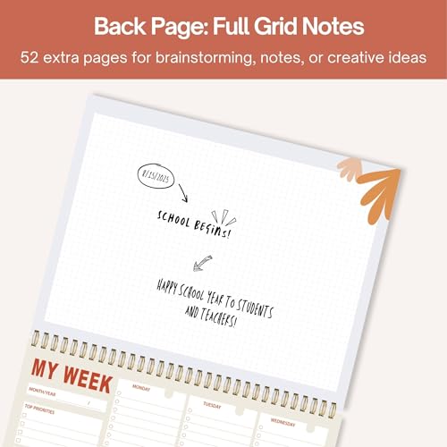 Undated Weekly Planner Notepad, 8.5" x11", Colorful Smiles - view 4