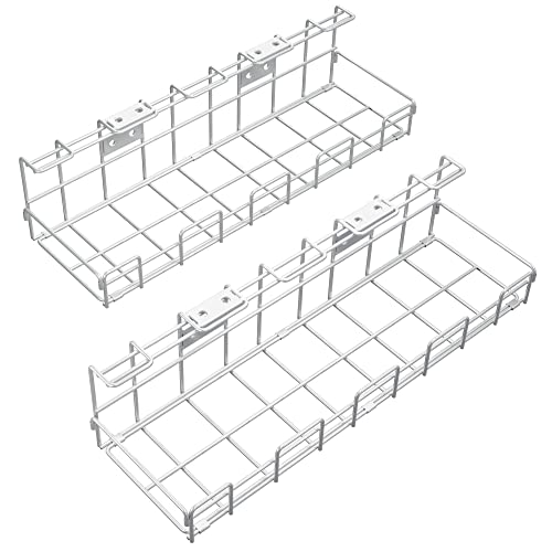Cable Management Under Desk, White