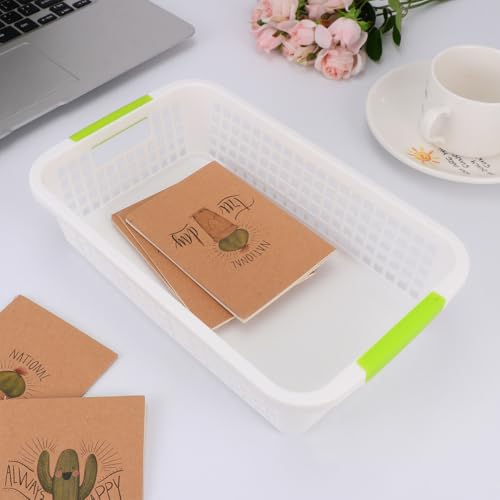 10 Pcs Storage Basket Open Design Handle Hole Desktop Organizer - view 3
