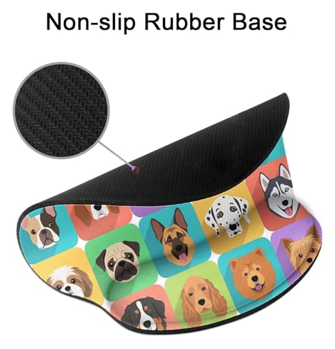 Ergonomic Mouse Pad with Wrist Support, Cute Dog - view 7