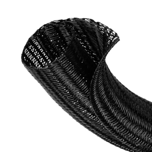 1 Inch 8ft Cable Management Loom Sleeve Cord Protector Wire Wrap Cover