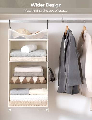 3-Shelf Hanging Closet Organizer with Half Compartment - view 6