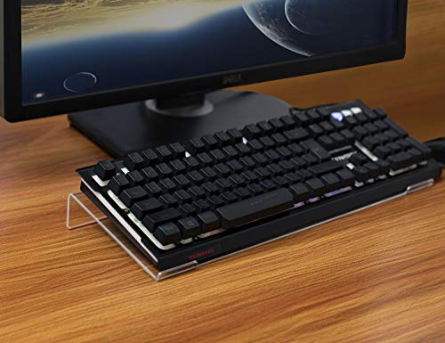 Computer Keyboard Stand, Clear Acrylic PC Keyboard Holder Stand Tilted Computer Keyboard Stand, Keyboard Riser for Ergonomic Easy Typing, Keyboard Stand for Office Desk, Home, School - view 6