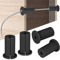 4PCS Cable Routing Kit for Ethernet Cable, 1 Inch Rubber Wall Hole Cable Feed Through Bushings, Ethernet Cable Grommet Compatible with Cable Under 7mm (Black)