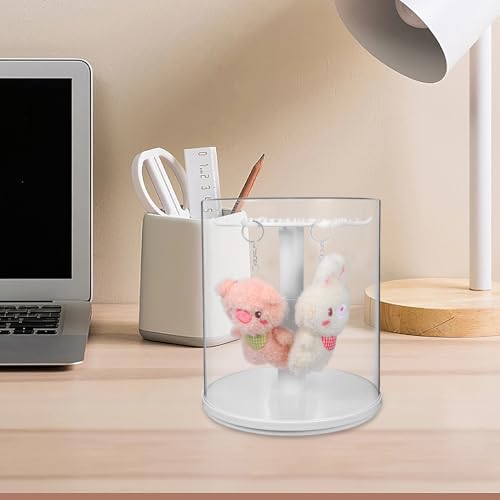 Desktop Rotating Display Box Plastic Figurine Case Xmas - view 5