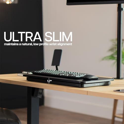 Single Top Keyboard and Mouse Riser, 24" Black Top - view 3