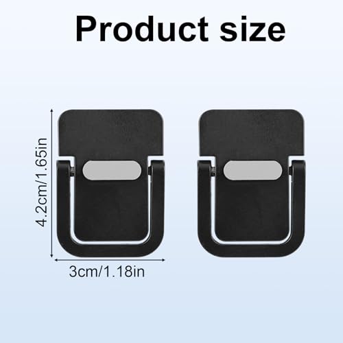 4pcs Mini Keyboard Riser, Self-Adhesive Portable Small Laptop Tilt Stand Zinc Alloy Lifter Feet Foldable & Invisible Computer Notebook Holder Leg Lift Accessories for Desk (Black) - view 2