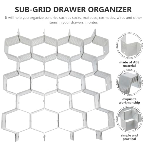DIY Honeycomb Drawer Dividers, ABS Plastic Closet Organizer, Set - view 3