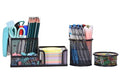 Mesh Desk Organizer, Set of 3 Pen Holder Office Desk Accessories with Pencil Holder Sticky Note Holder, Pencil Cup and Paperclips Cup