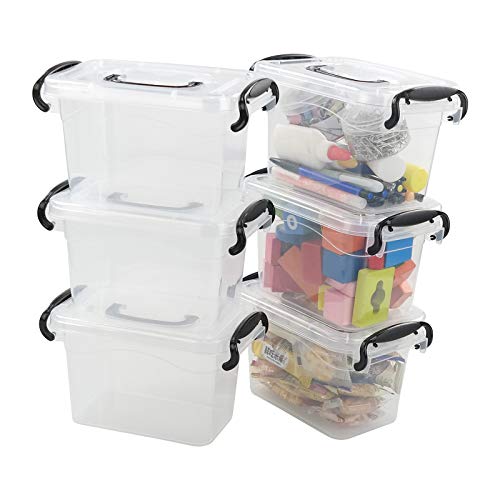 1.5 L Plastic Clear Storage Box, Multi-Purpose Bin with Lid, 6-Pack - view 2
