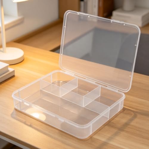 Medal Display Box, Plastic Coin Holder with Compartments for Home Office - view 6