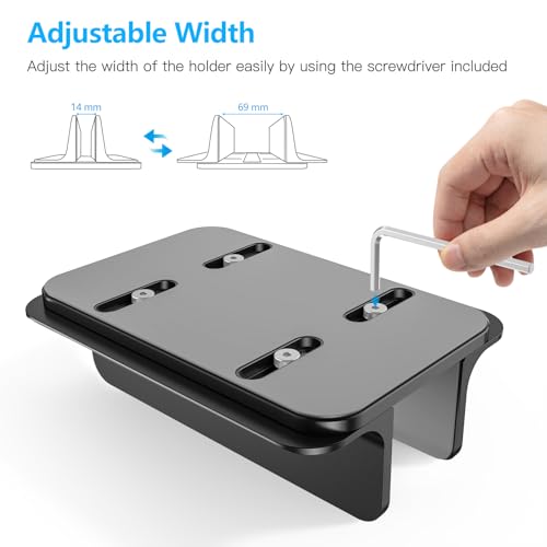 Vertical Laptop Stand Holder, Adjustable Dock for MacBook, Black - view 6