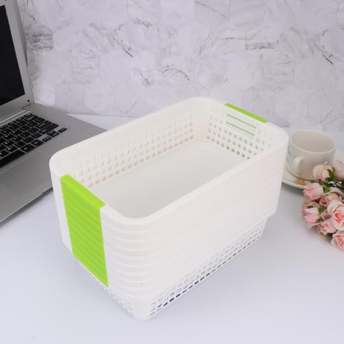 10 Pcs Storage Basket Open Design Handle Hole Desktop Organizer - view 5