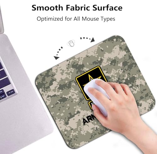 US Army Military Design Mouse Pad, Vintage Camouflage Patriotic Desk Mat - view 3