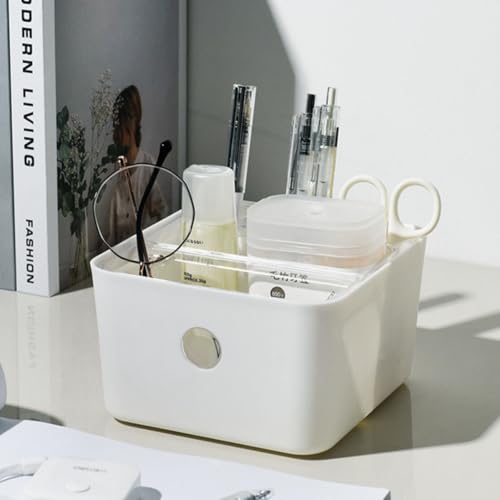 Cosmetics Organizing Box with Lid, Multi-compartment Storage Container - view 4