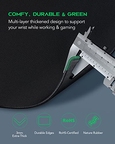 Gaming Mouse Pad Desk Mat 47.2” x 23.6”, Oversized Large Mouse Pad, Non-Slip Mousepad, Super-Thick with Special-Textured Surface, Anti-Fray Stitched Edges, Desk Pad Manta P4 - view 4