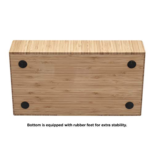 Bamboo Desktop All-In-One Organizer for File Folders, Notepads, Pens, Stationary Items, Small Electronics and more - view 6