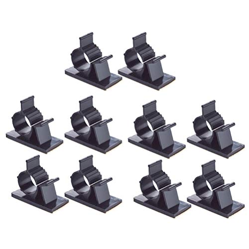 30Pcs Adjustable Cable Clips, Black Plastic Wire Management Organizer
