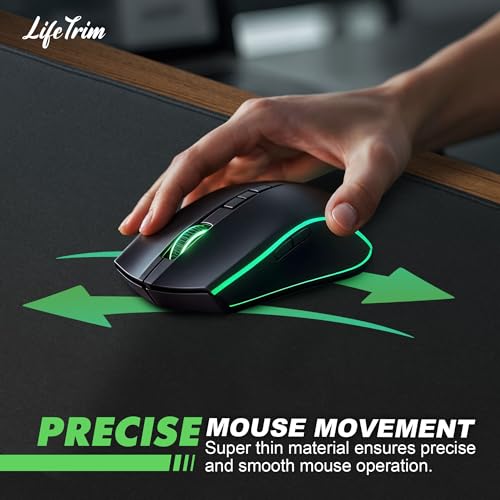 36” x 13” Extra Large Mouse Pad Gaming Extended Keyboard Mat Full Desk Cover Oversized Mouse Pad XL Desk Protector Mat Giant Thick Black Gaming XXL Mousepad Large Desk Mats Deskpad - view 5