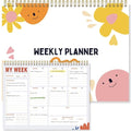 Undated Weekly Planner Notepad, 8.5" x11", Colorful Smiles