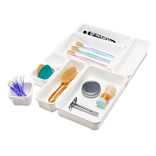 8pc Interlocking Drawer Organization System - White - view 3