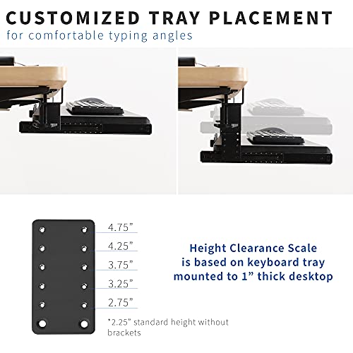 Black Height Adjustment Kit Brackets for Keyboard Trays, MOUNT-KB5SP - view 5