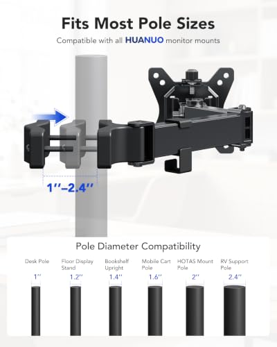 Pole Mount Monitor Arm for 13-32" Screens, Pole Not Included - view 3