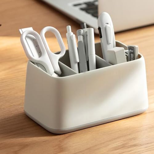 Remote Control Storage Organizer, 3 Compartment Desktop Box for Small Items - view 4
