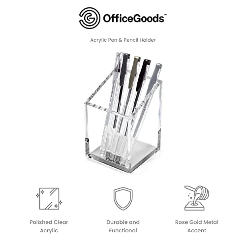 Acrylic Pen and Pencil Holder, Silver - view 3