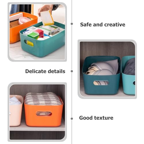 7pcs PP Plastic Shelf Basket with Handles, Stackable Storage Organizer - view 3
