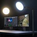 10.2" Desk Ring Light with Stand, 360° Rotate Desk Lamps for Home Office with C-Clamp, Flexible Height Desk Light, Adjust Arm Ring Light for Desk, Podcast, Gaming, Recording, Zoom Lighting