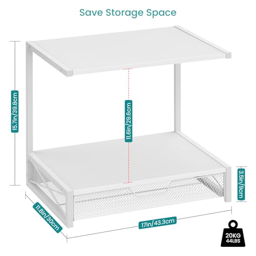 Printer Stand for Desk with Storage Drawer, 2 Tier Desk Shelf - view 5