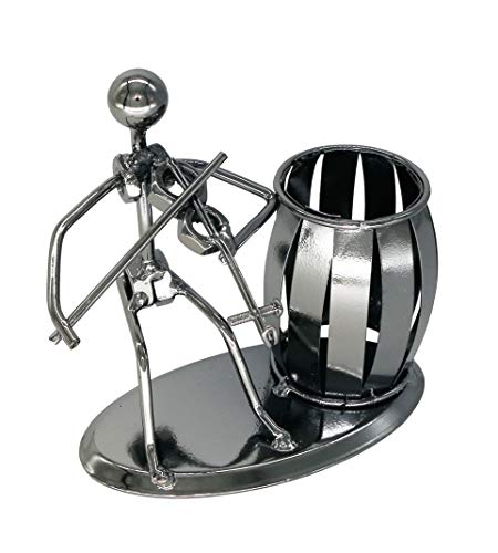 Metal Pencil Holder, Office Supply Pen Organizer Desktop Decoration Stand Container (Violin) - view 3
