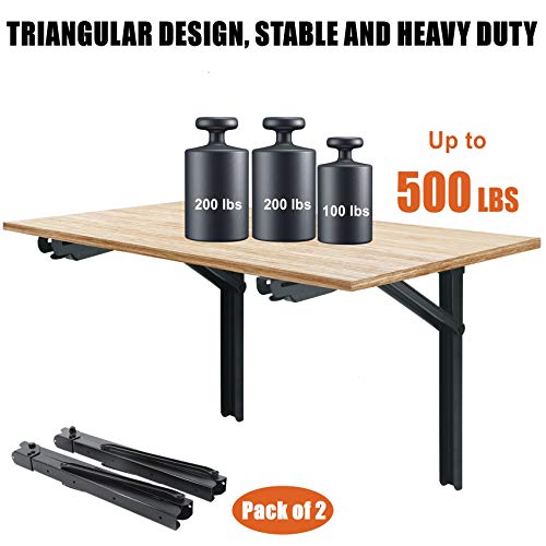 24" Folding Shelf Brackets, Collapsible Brackets for Shelves - view 5
