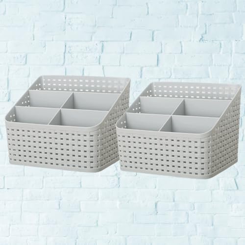 Storage Container 2pcs with Five Compartments Desktop Organizer - view 5