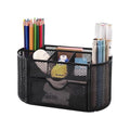 Desk Organizers and Accessories with Pencil Pen Holder Supply 8 Compartments and 1 Pullout Drawer for Home, School, and Office. (Black)