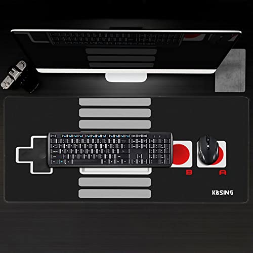 Gaming Mouse Pad - Extended Keyboard Mouse Pad Mat, Large PC Laptop Game Mouse Mat Huge Desk Pad with Stitched Edges, Anti-Slip Rubber Base Mousepad, 35.5"x15.4"x0.1" (MPX-02) - view 2