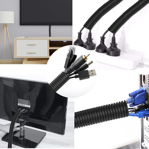 25FT - 1/2 Inch Split Wire Loom with Installation Tool - Black - view 6