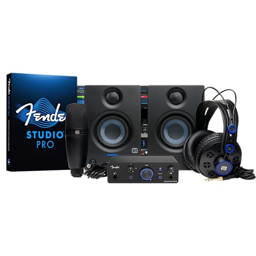 Quantum Complete Recording Bundle with Quantum LT2 USB Interface, Mic, Speakers, Headphones & Recording Software | All-in-One Bundle for the Guitarist, Vocalist & Podcaster