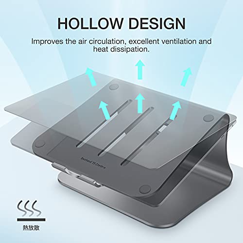Laptop Stand Aluminum Cooling Computer Stand Holder for Apple MacBook Air Pro 11-16" Laptops (Gray) - view 5