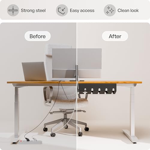 Cable Management Under Desk, Set of 3 - Black - view 4