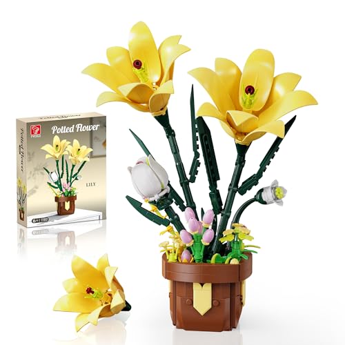 Lily Flowers Building Blocks Set for Women Adults and Girl(296 PCS)