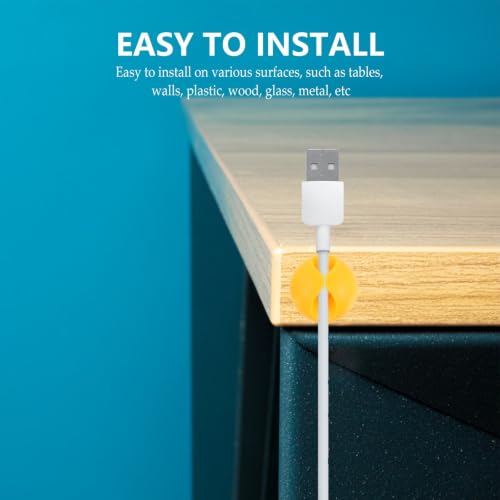 20Pcs Rubber Cable Clips with Strong Adhesive for Office Routing - view 4