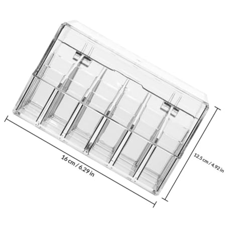 White Cosmetic Organizer Box, 18-slot Lipstick Storage Container - view 2